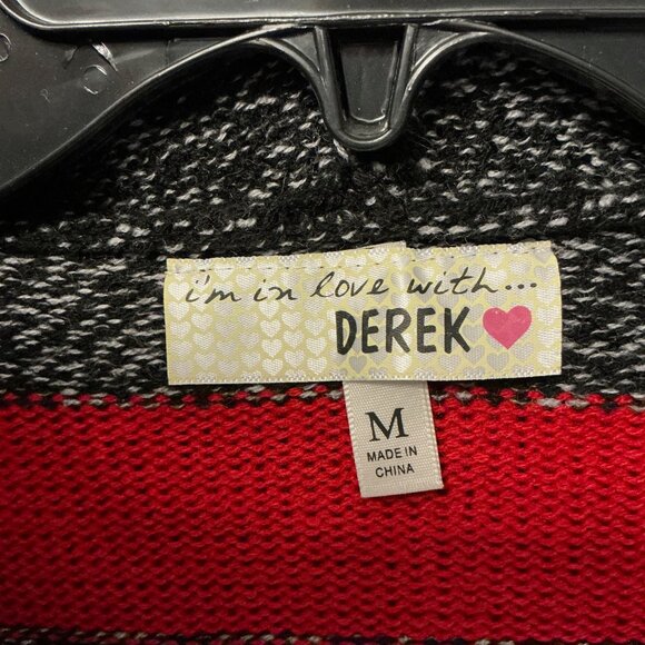 Derek Heart Space Penguin hoodie with 5 gold bells stripe back and sleeves - Picture 5 of 16